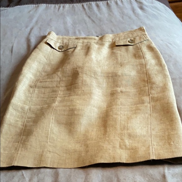 Ann Taylor brown linen blend skirt suit - Picture 7 of 11